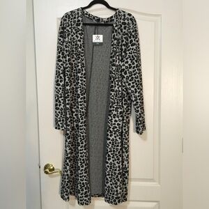 NWT Michelle  Mae 2XL leopard print cardigan sweater/ duster